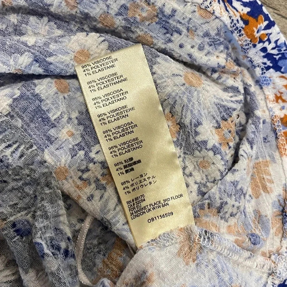 Maeve - Caryn Square Neck Tank - Blue/White - Size XS - Gently Used!! - Picture 9 of 10